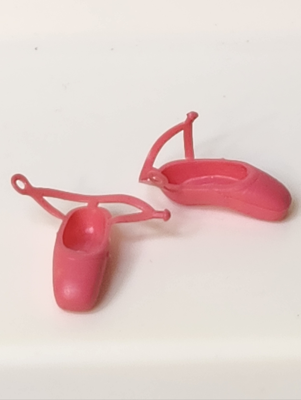 Vintage Barbie Doll Pink Ballet Slippers Strappy Ballerina Shoes